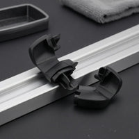 2 Pieces Matched Pair Bike Rack End Plug ABS Plastic Roof Rack End Plug Black Curved Cap Piece Molded