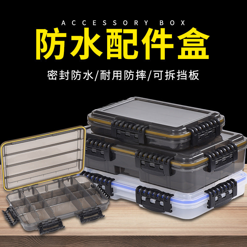 Waterproof Fishing Tackle Box with Removable Dividers, Large Capacity Lure Storage Case