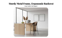 Minimalist Design Bar Stool with rearrest utilitarian Look Counter Chair Modern design Home Furniture rear Support for Homeowners, Restaurant Owners, Adults, Kitchen, Cafe, Bistro, Dining Room