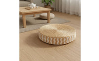 Woven Mat Meditation Pillow Multifunctional Straw Woven Mat Pillow Round Straw Floor Pillow Comfortable Support