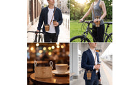 Portable Coffee Cup Holder with Shoulder Strap Adjustable Cup Cover with Strap Handsunrestricted Safeguarding Sleeve Crossbody for Commuters, Cyclists, Commuting, Walking, Cycling