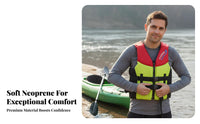 Grown-up Flotation Vest Adjustable Straps Kayaking Flotation Vest Buoyancy Aid Vest Quick-Dry Material Lightweight for Men