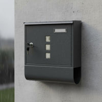 Surface-Mounted Mailbox Large Capacity Wall Mount Mailbox Lockable Outdoor Post Box
