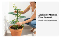 Floral Shaped Plant Trellis Modular Sweet-Treat Design Plant Stand Indoor Outdoor Use Houseplant Support for Potted Plants, Balcony