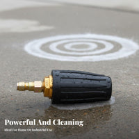 Ceramic Core High Pressure Washer Turbo Nozzle Wear Resistant 1/4 Inch Quick Connect Turbo Nozzle Powerful Jet Stream for Outdoor Cleaning
