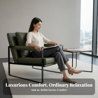 Nordic aesthetic Single-Seater Sofa Luxury stylistic Upholstered Armchair Italian influenced by Lounge Chair Minimalist Design for Residents, Interior Designers, Living Room, Reception Area, Bedroom, Office