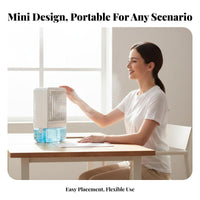 Multi-Function Air Chiller Humidifier Quiet Mini Water Cooling Fan Adjustable Ventilation Stream Portable Air Chiller for Office, Bedroom, Dorm Room