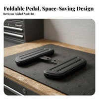 2 Pieces Electric Scooter Front Footpeg Supplementary Part Scooter Front Pedals Foldable Footrest Space-Efficient & Space-Saving