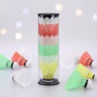 6 Pieces Black End Caps Plastic Badminton Shuttlecocks Multi-Colored Foam Head Shuttlecocks Shuttlecock Tube Set