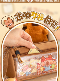 Double-layer Capi Pencil Case, New 2026 Large Capacity Student Pencil Bag