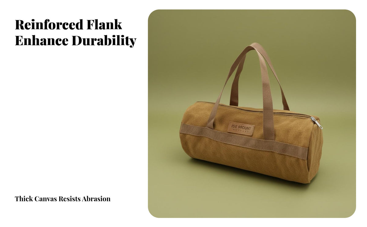 Cylindrical Camping Tote Large Capacity Cylindrical Gear Duffel Portable Outdoor Gear for Handymen, Mechanics, Outdoors, Campsite, @trip