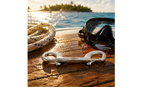 90 Mm Double Head Hook Diving Clip One Handed Use Marine Gear for Divers, Snorkeling