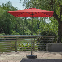 Rectangular Umbrella with Base Tilt-Adjustable Patio Umbrella with Base Sunsun-Blocking Freestanding Shade Canopy for Balcony, Garden
