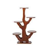 Floor-Standing Multi-Tier Tree-Shaped Pot Holder Chinese Design 5-Tier Plant Stand Elegant Decoration Flower Rack Sturdy & Long-Lasting for Homeowners, Indoor Gardeners, Apartment Dwellers, Living Room, Balcony, Bedroom, Office