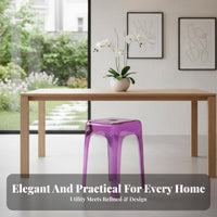 Stackable Transparent Square Stool Thickened and long-specter stooling Transparent phantom Stool Space-Saving Backless Chair Easy to Clean for Apartment Dwellers, Interior Designers, Dining Room, Small areas, Home Bar, Restaurant