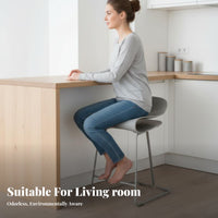 Nordic Design Red Shell Bar Stool Light Luxury design & aesthetic Counter Chair bright Color Seating Furniture Built-in Footrest for residents, Business Owners, Adults, Kitchen, Cafe, Restaurant, Dining Room