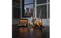 Anti-Scratch Padding Solid Wood Instrument Holder Universal Wooden Electric Guitar Stand Foldable Guitar Floor Stand for Musicians