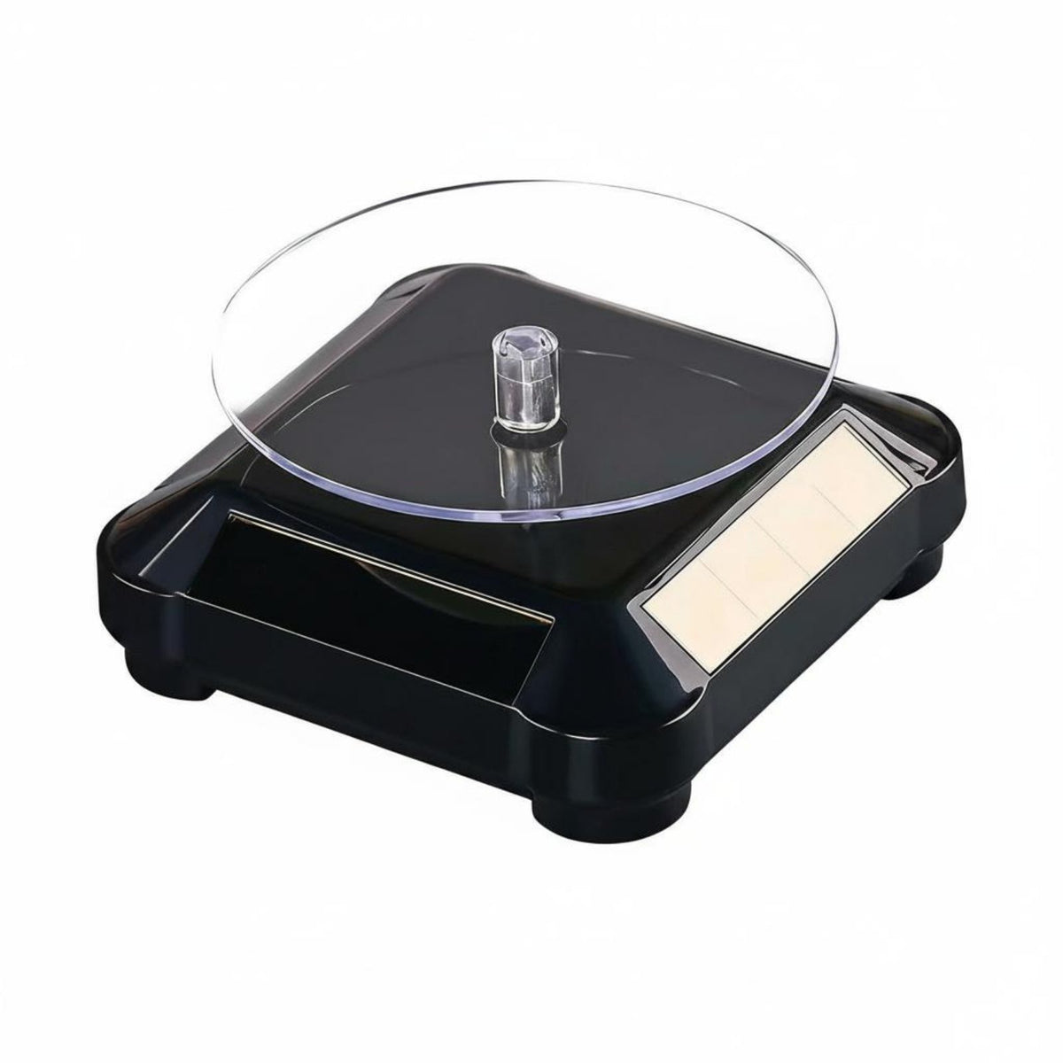 Multi Functional Solar Rotating Display Stand Solar Turntable Display Base 360 Degree Rotating Turntable for Livestreamers, Sellers, Livestream, Market Stall