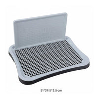 Non-Slip Grid Mesh Dog Toilet Tray Removable Grate Dog Potty Box with Wall Easy to Clean Mesh Training Toilet Anti-Splash