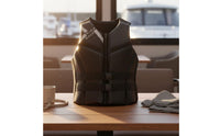 Portable Adult Buoyancy Vest Adjustable Buckle Strap Buoyancy Aid Vest Lightweight Foam Life Jacket Comfortable Fit for Adults, Motorboating, Sailing, Wakeboarding