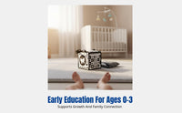 Black and Cream Visual Stimulation Crinkle Book, Infant Cloth Book, Cognitive Toy, Interactive Early Learning