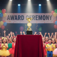 Children's Award Trophy Easy to Customize Diminutive Golden Trophy Lightweight Design Customizable Competition Prize for Students, Talent Shows