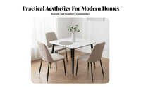 5 Pieces Light Luxury Design Square Pedestal Table with 4 Chairs Space-Saving Household Furniture Minimalist aesthetic for Apartment Dwellers, Small Families, Homeowners, Living Room, Kitchen, morning meal corner