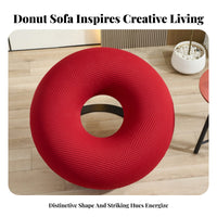 Modern Minimalist design Donut-Shaped Armchair Creative Design accent Chair Comfortable Indoor Seating Statement Piece for homeowners, Students, Book Lovers