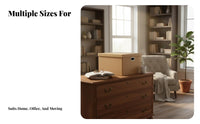 Lidded Cardboard Box with Lid Household Storage Stackable Design for Students