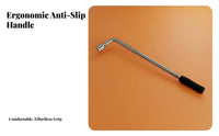 Chrome Vanadium Steel L-Shaped Tire Wrench Non-Slip Grip L-Type Lug Nut Wrench High Rotational Force for Mechanics, DIYers