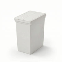 Trash Can with Press Push-down Lid Minimalist Trash Bin with Press Lid Rectangular Waste Bin for Bedroom