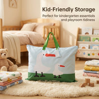 Oxford Cloth Quilt Storage Bag Large for Travel, Heavy-Duty Tote Bag with Zipper for Bedding Clothes, Home Storage Organizer for Students Dorm Room