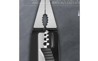 Multifunctional Electric Wire Stripper Plier Two-Tone Grips Wire Stripper Plier Spring-Loaded Stripping Pliers Steel Body for Electricians, Electrical Work