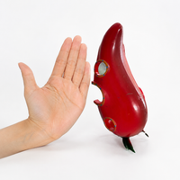 Aquarium Hideaway Chili, Glossy Chili Pepper Resin, Safe Cave for Freshwater & Saltwater Aquariums, Fish Hideaway Ornament