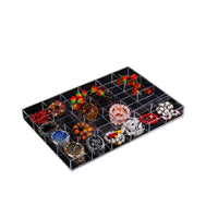 Acrylic Clear Multi-Compartment Jewelry Display Tray for Earrings Bracelets Beads
