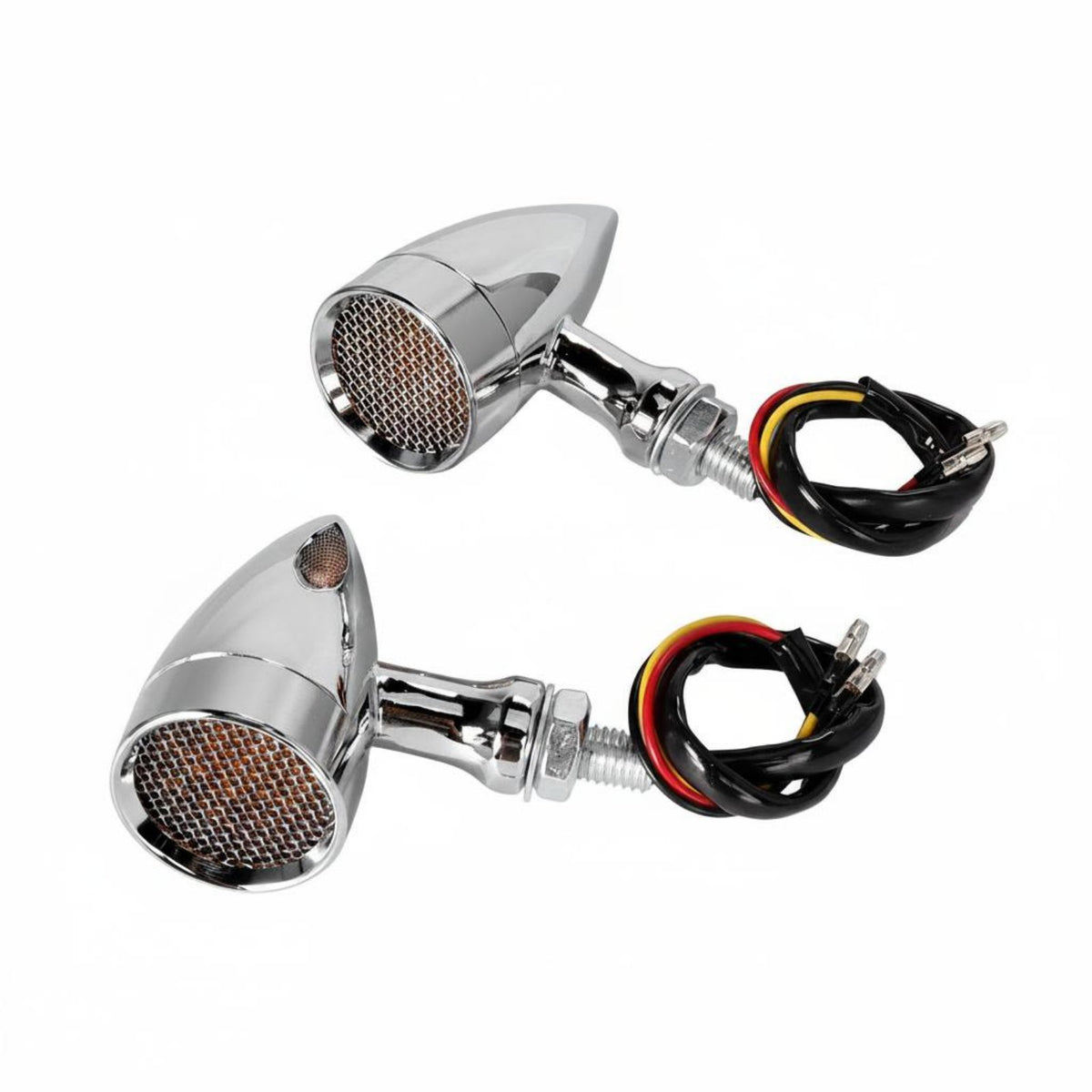 2 Pieces Aluminum Alloy Housing Turn Indicator 12V Retro Turn Indicator Light Motorcycle LED Blinker for Custom Bike Builders