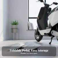 2 Pieces Electric Scooter Rear Foot Pegs Anti-Slip Surface Electric Scooter Footrest Folding Passenger Footrest Sleek Design