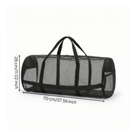 Easy Dry Mesh Duffel Bag Breathable Mesh Bag with Shoulder Strap Lightweight Sports Duffel with Side Pocket Heavy Duty for Swimmers