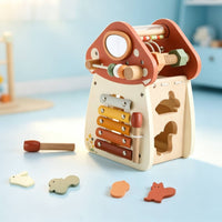 Fungus Activity Toy Wooden Toy with Mallet Shape Sorter Child-Centered Early Learning for Toddlers, Playroom, Kindergarten