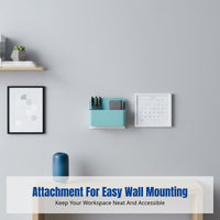 Wall-Mount Pen Organizer, Large Capacity, Adjustable Divider Case for Whiteboard, Blackboard, Desk, Refrigerator