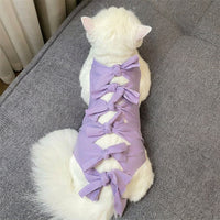 Cat Recovery Suit with Ties, Sleeveless Anti-Licking Design, Breathable Post Surgery Clothes, Adjustable Strap Spay Recovery Suit for Home Care