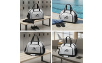 Water-Resistant Travel Bag with Shoes Compartment Semi-Rigid Expandable Travel Bag Adjustable Wipe-Clean for Travelers, Gym-Goers, Swimmers, Beach, Swimming