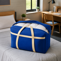 Large Capacity Moving Storage Bag for Quilts and Clothes, Thickened Woven Luggage Organizer