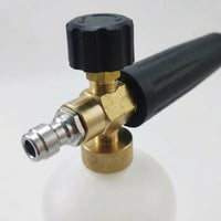 Car Cleaning and Detailing Foam Sprayer for Professional Washing, Heavy Duty Foam Lance with Brass Handle, 1L White Bottle Foam Blaster, 5m