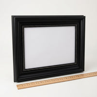 letter size Photo Frame, 30x40 Picture Frame Carbon Crystal Black, European Retro Vintage Wall Mounted & Freestanding Art Display