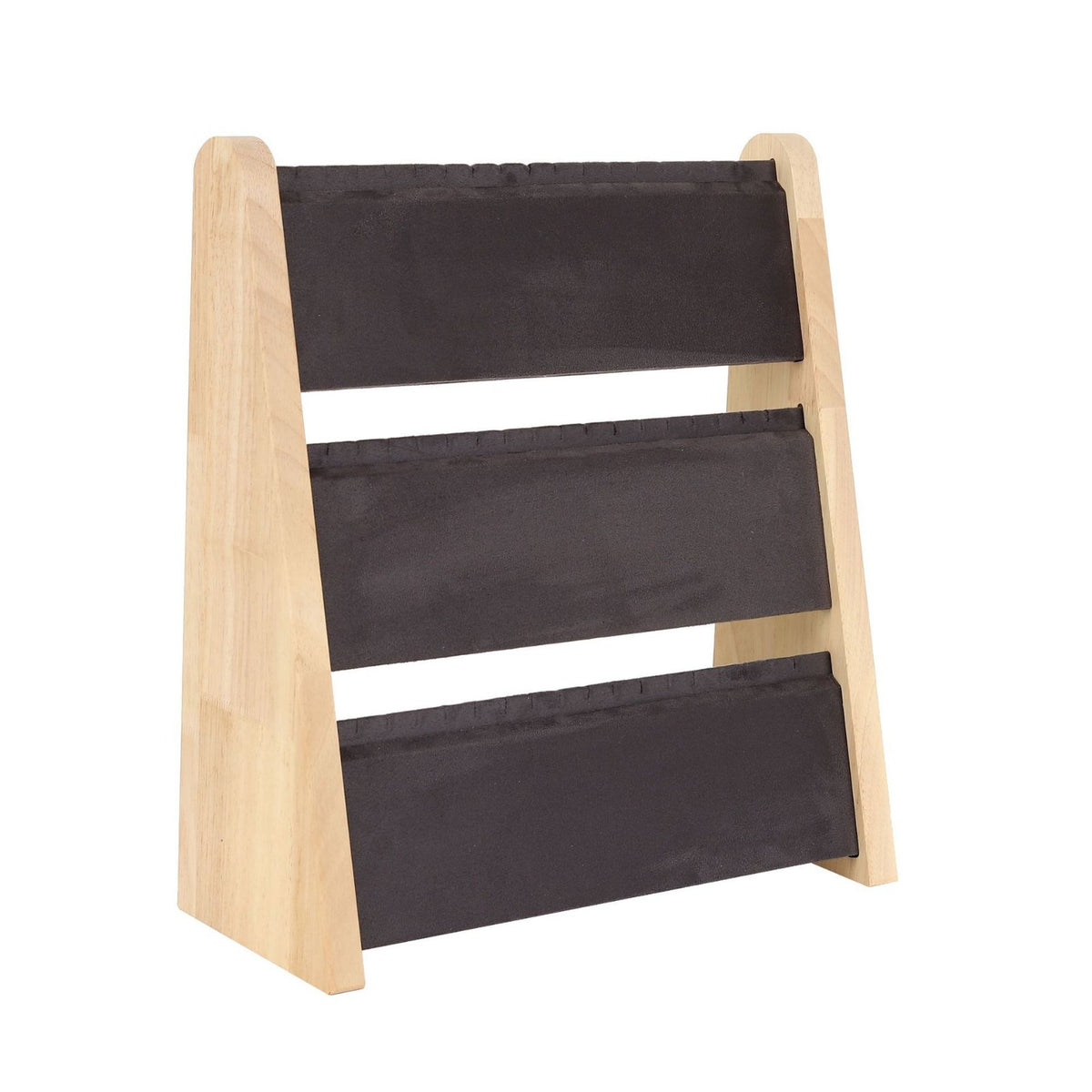 3-Tier Necklace Display Stand Large Capacity Solid Wood Necklace Hanger Soft Textile Lining Desktop Jewelry Display Rack for Market Stall, Boutique