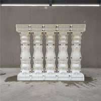 Reusable Roman Column Mold Polished Surface Finish Roman Column Plastic Mould Lightweight Cement Balustrade Casting Mold Connectable Design for Outdoor