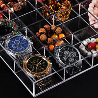 Acrylic Clear Multi-Compartment Jewelry Display Tray for Earrings Bracelets Beads