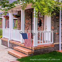 Garden Flag Pole Outdoor Decorative Metal Stand with 2 Clips for Yard and Lawn