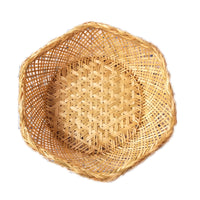 Handwoven Bamboo Hexagonal Basket Fruit Plate